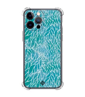 Funda Antigolpe [ iPhone 14 Pro Max ] Dibujo Auténtico [ Patron Abstracto Azul ] Esquina Reforzada Silicona 1.5mm