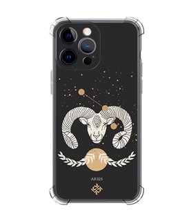 Funda Antigolpe [ iPhone 14 Pro Max ] Dibujo Zodiaco [ Signo Zodiacal - Aries ] Esquina Reforzada Silicona 1.5mm 