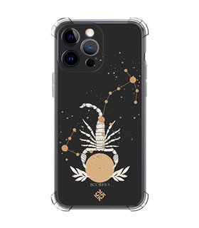 Funda Antigolpe [ iPhone 14 Pro Max ] Dibujo Zodiaco [ Signo Zodiacal - Escorpio ] Esquina Reforzada Silicona 1.5mm 
