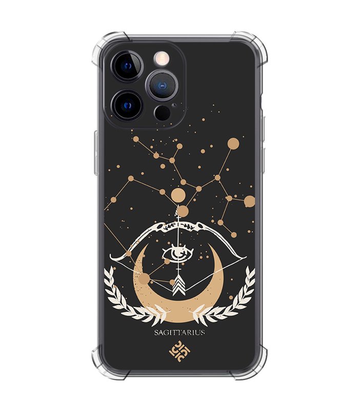 Funda Antigolpe [ iPhone 14 Pro Max ] Dibujo Zodiaco [ Signo Zodiacal - Sagitario ] Esquina Reforzada Silicona 1.5mm
