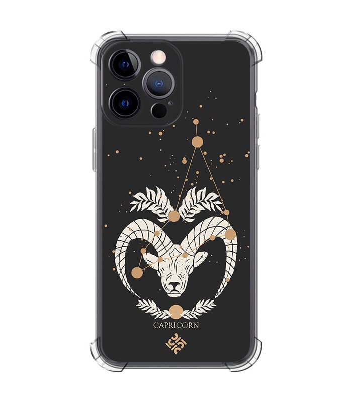 Funda Antigolpe [ iPhone 14 Pro Max ] Dibujo Zodiaco [ Signo Zodiacal - Capricornio ] Esquina Reforzada Silicona 1.5 