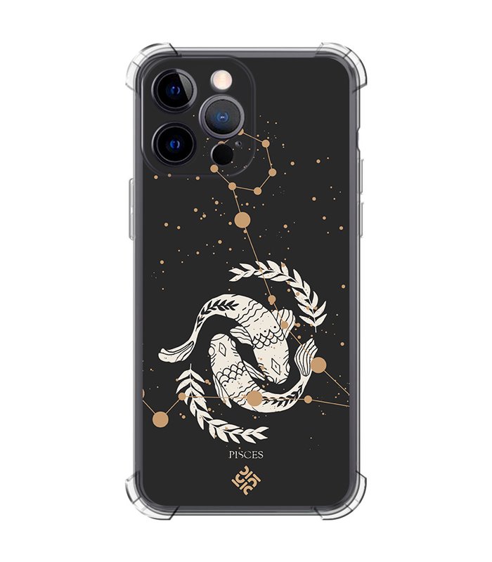 Funda Antigolpe [ iPhone 14 Pro Max ] Dibujo Zodiaco [ Signo zodiacal - Picis ] Esquina Reforzada Silicona 1.5 Transparente