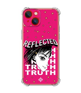 Funda Antigolpe [ iPhone 14 Plus ] Dibujos Frikis [ Chica Manga Reflected Truth ] Esquina Reforzada Silicona 1.5mm Transparente