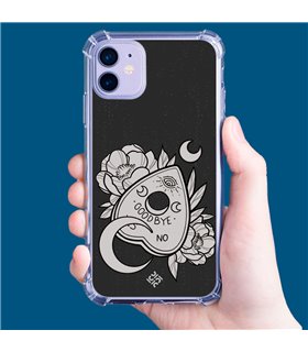 Funda Antigolpe [ iPhone 14 Plus ] Dibujo Gotico [ Dieza de la Ouija - Yes or No ] Esquina Reforzada Silicona 1.5mm Transparente