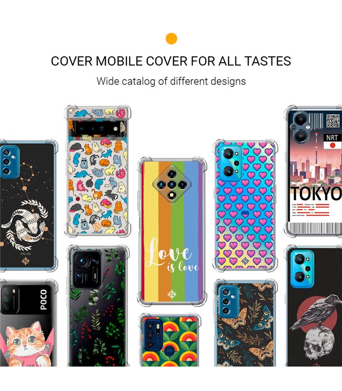 Funda Antigolpe [ iPhone 14 Plus ] Dibujo Japones [ Daruma, Máscara Kitsune y Hannya Japon ] Esquina Reforzada Silicona 1.5mm