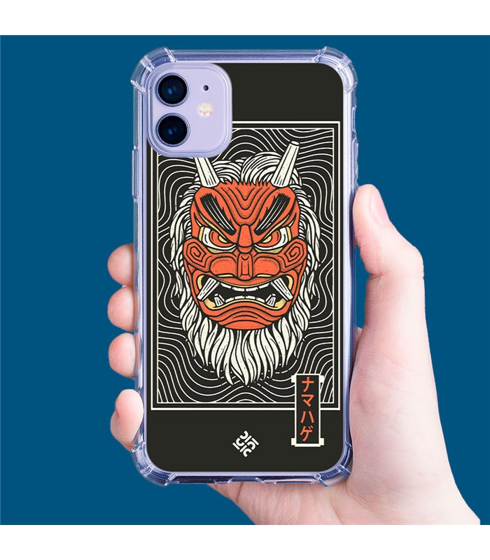 Funda Antigolpe [ iPhone 14 Plus ] Dibujo Japones [ Demonio Namahage Japones ] Esquina Reforzada Silicona 1.5mm Transparente