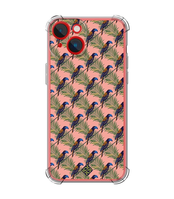 Funda Antigolpe [ iPhone 14 Plus ] Dibujo Mascotas [ Estampado Tropical - Pájaro de Madagascar ] Esquina Reforzada Silicona