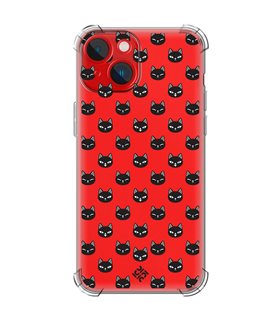 Funda Antigolpe [ iPhone 14 Plus ] Dibujo Mascotas [ Gato Negro ] Esquina Reforzada Silicona 1.5mm Transparente