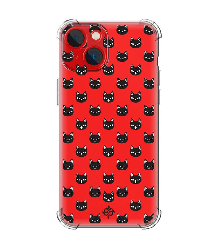 Funda Antigolpe [ iPhone 14 Plus ] Dibujo Mascotas [ Gato Negro ] Esquina Reforzada Silicona 1.5mm Transparente