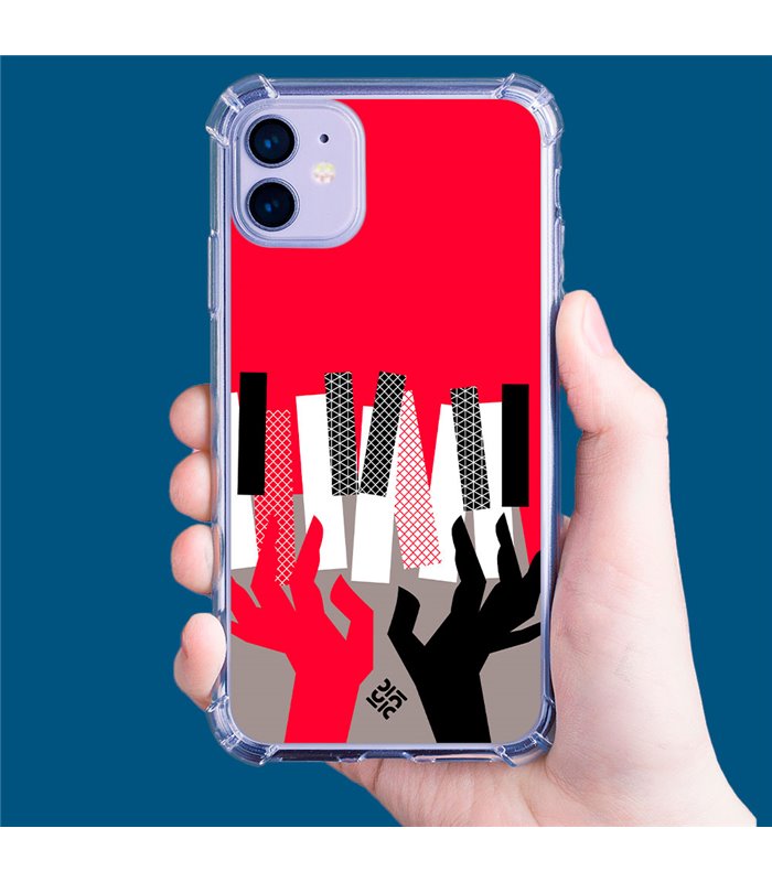 Funda Antigolpe [ iPhone 14 Plus ] Diseño Música [ Tocando el Piano ] Esquina Reforzada Silicona 1.5mm Transparente