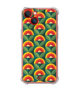 Funda Antigolpe [ iPhone 14 Plus ] Dibujos Retro [ Diseño Flor - Retro ] Esquina Reforzada Silicona 1.5mm Transparente