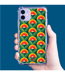 Funda Antigolpe [ iPhone 14 Plus ] Dibujos Retro [ Diseño Flor - Retro ] Esquina Reforzada Silicona 1.5mm Transparente