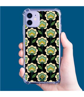 Funda Antigolpe [ iPhone 14 Plus ] Dibujos Retro [ Planta Verde - Retro ] Esquina Reforzada Silicona 1.5mm Transparente