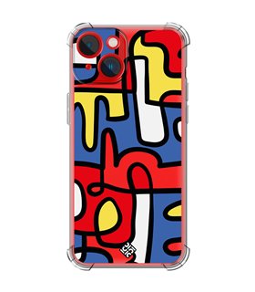 Funda Antigolpe [ iPhone 14 Plus ] Dibujo Auténtico [ Impresión Moderna de Arte Minimalista ] Esquina Reforzada Silicona 1.5mm