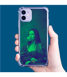 Funda Antigolpe [ iPhone 14 Plus ] Dibujo Auténtico [ Mona Lisa Moderna ] Esquina Reforzada Silicona 1.5mm Transparente