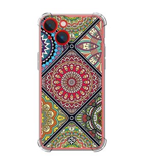 Funda Antigolpe [ iPhone 14 Plus ] Dibujo Auténtico [ Motivos Mandala ] Esquina Reforzada Silicona 1.5mm Transparente