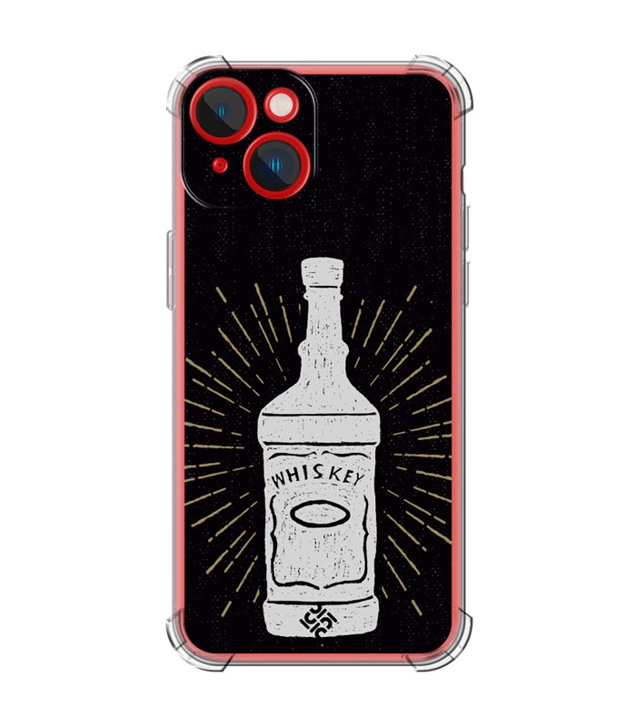 Funda Antigolpe [ iPhone 14 Plus ] Dibujo Auténtico [ Whiskey ] Esquina Reforzada Silicona 1.5mm Transparente