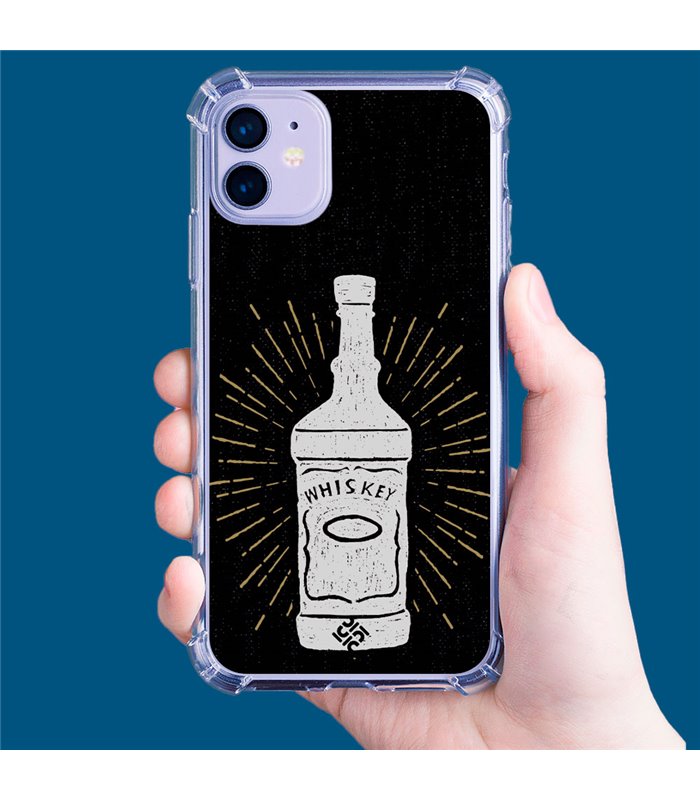 Funda Antigolpe [ iPhone 14 Plus ] Dibujo Auténtico [ Whiskey ] Esquina Reforzada Silicona 1.5mm Transparente