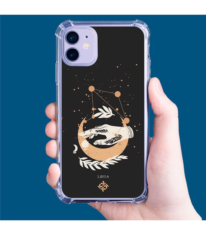 Funda Antigolpe [ iPhone 14 Plus ] Dibujo Zodiaco [ Signo Zodiacal - Libra ] Esquina Reforzada Silicona 1.5mm Transparente