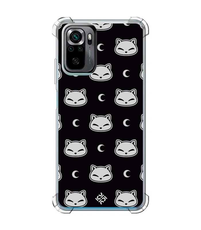Funda Antigolpe [ POCO M5s ] Dibujo Cute [ Gato Negro Lunar ] Esquina Reforzada Silicona 1.5mm Transparente