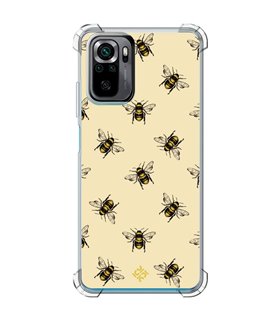 Funda Antigolpe [ POCO M5s ] Dibujo Mascotas [ Abejas Ilustracion ] Esquina Reforzada Silicona 1.5mm Transparente