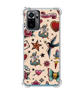 Funda Antigolpe [ POCO M5s ] Dibujo Tendencias [ Tatuajes Clásicos ] Esquina Reforzada Silicona 1.5mm Transparente