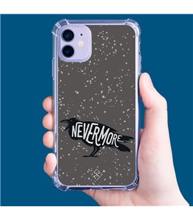 Funda Antigolpe [ POCO M5s ] Dibujo Auténtico [ Cuervo Never More ] Esquina Reforzada Silicona 1.5mm Transparente