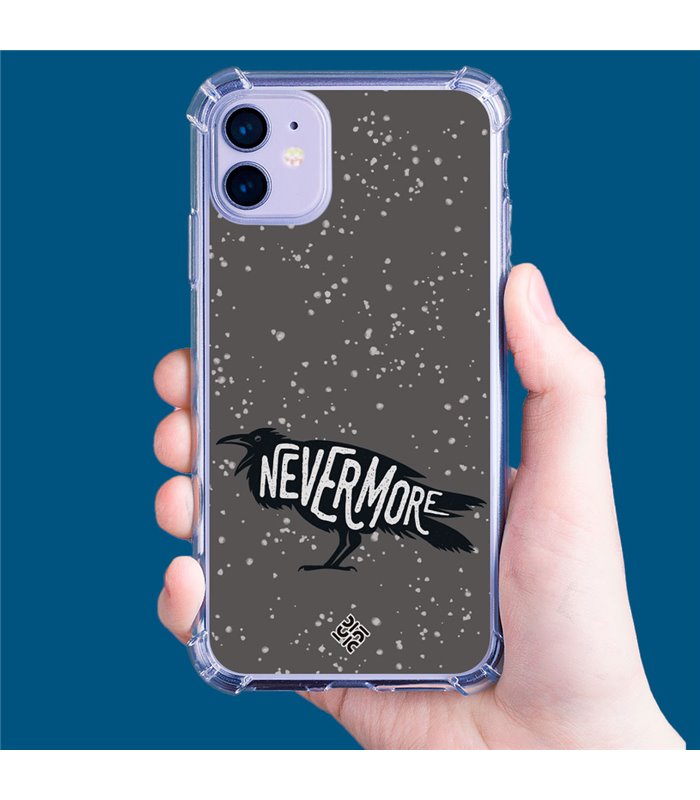 Funda Antigolpe [ POCO M5s ] Dibujo Auténtico [ Cuervo Never More ] Esquina Reforzada Silicona 1.5mm Transparente