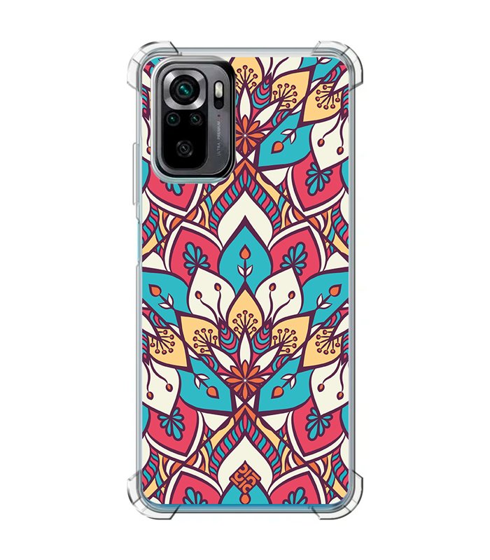 Funda Antigolpe [ POCO M5s ] Dibujo Auténtico [ Mosaico Floral Mandala ] Esquina Reforzada Silicona 1.5mm Transparente