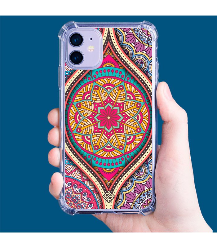 Funda Antigolpe [ POCO M5s ] Dibujo Auténtico [ Baldosa de Teja Mandala ] Esquina Reforzada Silicona 1.5mm Transparente