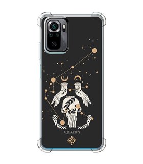 Funda Antigolpe [ POCO M5s ] Dibujo Zodiaco [ Signo Zodiacal - Acuario ] Esquina Reforzada Silicona 1.5mm Transparente