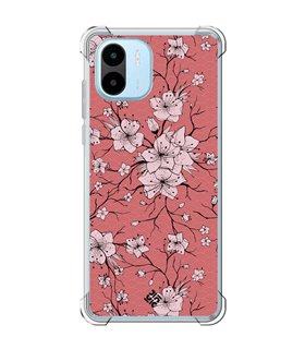 Funda Antigolpe [ Xiaomi Redmi A1 ] Dibujo Botánico [ Flores sakura con patron japones ] Esquina Reforzada 1.5mm