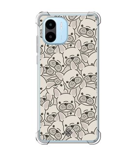 Funda Antigolpe [ Xiaomi Redmi A1 ] Dibujo Cute [ Pegatinas Perrito Bulldog Frances ] Esquina Reforzada Silicona 1.5mm