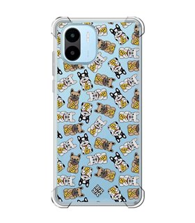 Funda Antigolpe [ Xiaomi Redmi A1 ] Dibujo Cute [ Perro Bulldog de la Suerte ] Esquina Reforzada Silicona 1.5mm