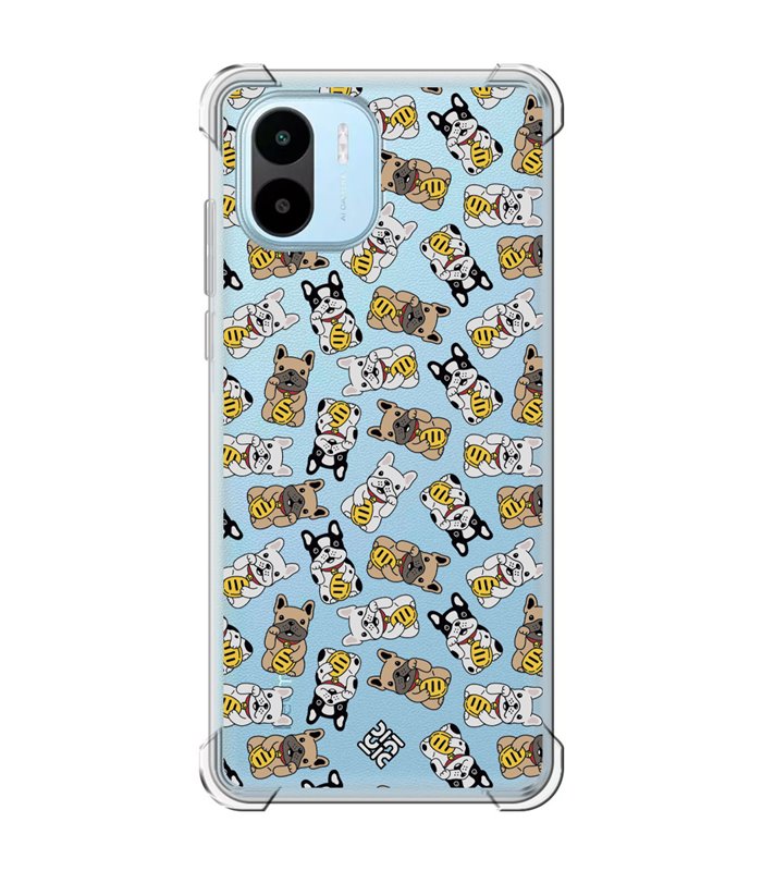 Funda Antigolpe [ Xiaomi Redmi A1 ] Dibujo Cute [ Perro Bulldog de la Suerte ] Esquina Reforzada Silicona 1.5mm