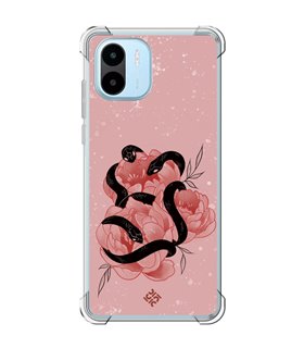 Funda Antigolpe [ Xiaomi Redmi A1 ] Dibujo Esotérico [ Tentación Floral - Rosas con Serpientes ] Esquina Reforzada 1.5mm