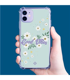 Funda Antigolpe [ Xiaomi Redmi A1 ] Dibujo Frases Guays [ Margaritas Good Vibes ] Esquina Reforzada Silicona 1.5mm