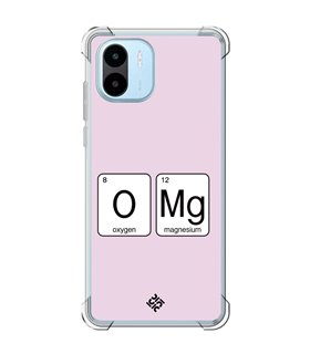 Funda Antigolpe [ Xiaomi Redmi A1 ] Dibujo Frases Guays [ Oxigeno + Magnesio - OMG ] Esquina Reforzada 1.5 Transparente