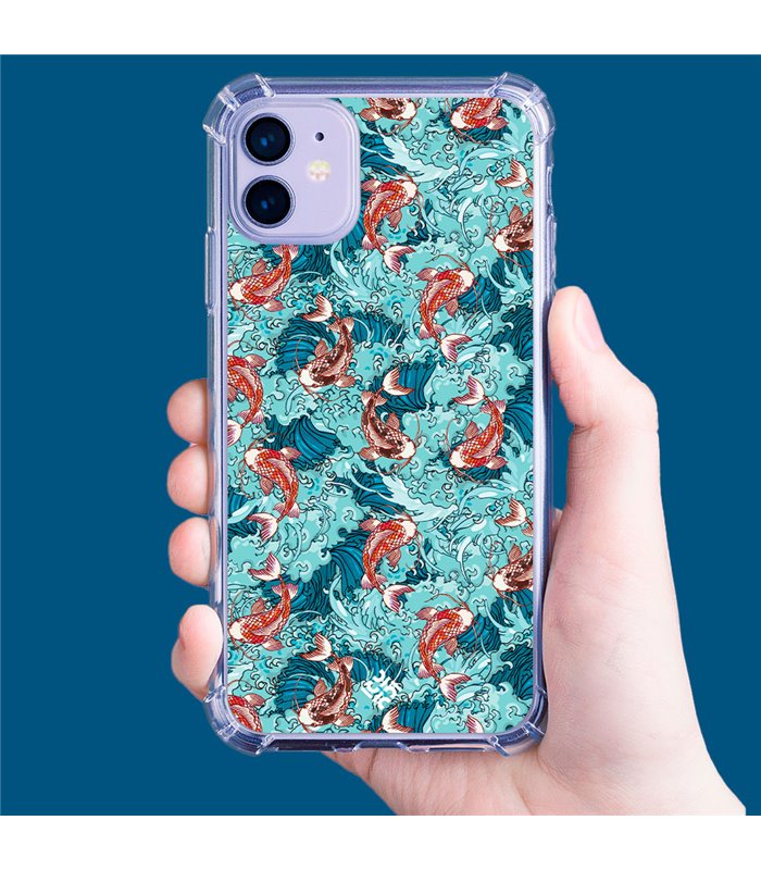 Funda Antigolpe [ Xiaomi Redmi A1 ] Dibujo Japones [ Peces Koi ] Esquina Reforzada Silicona 1.5mm Transparente