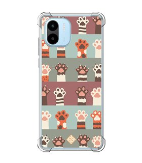 Funda Antigolpe [ Xiaomi Redmi A1 ] Dibujo Mascotas [ Zarpas de Gatos ] Esquina Reforzada Silicona 1.5mm Transparente