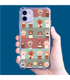 Funda Antigolpe [ Xiaomi Redmi A1 ] Dibujo Mascotas [ Zarpas de Gatos ] Esquina Reforzada Silicona 1.5mm Transparente