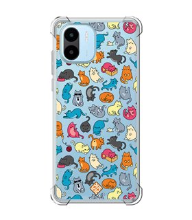 Funda Antigolpe [ Xiaomi Redmi A1 ] Dibujo Mascotas [ Gatos de Varios Colores ] Esquina Reforzada Silicona 1.5mm