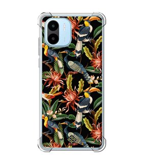 Funda Antigolpe [ Xiaomi Redmi A1 ] Dibujo Mascotas [ Estampado Aves y Hojas y Flores Tropicales ] Esquina Reforzada 1.5