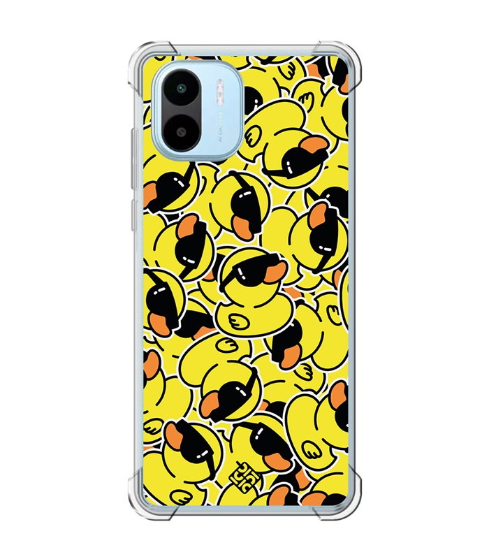 Funda Antigolpe [ Xiaomi Redmi A1 ] Dibujo Mascotas [ Pegatinas Patito Cool ] Esquina Reforzada Silicona 1.5 Transparente