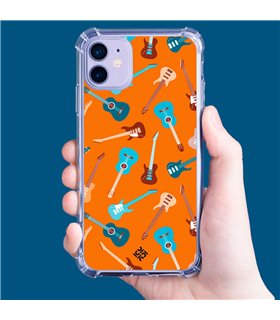 Funda Antigolpe [ Xiaomi Redmi A1 ] Diseño Música [ Tipos de Guitarra ] Esquina Reforzada Silicona 1.5mm Transparente