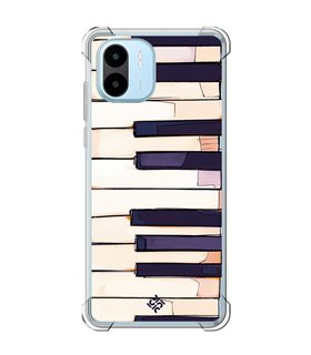 Funda Antigolpe [ Xiaomi Redmi A1 ] Diseño Música [ Teclas de Piano ] Esquina Reforzada Silicona 1.5mm Transparente