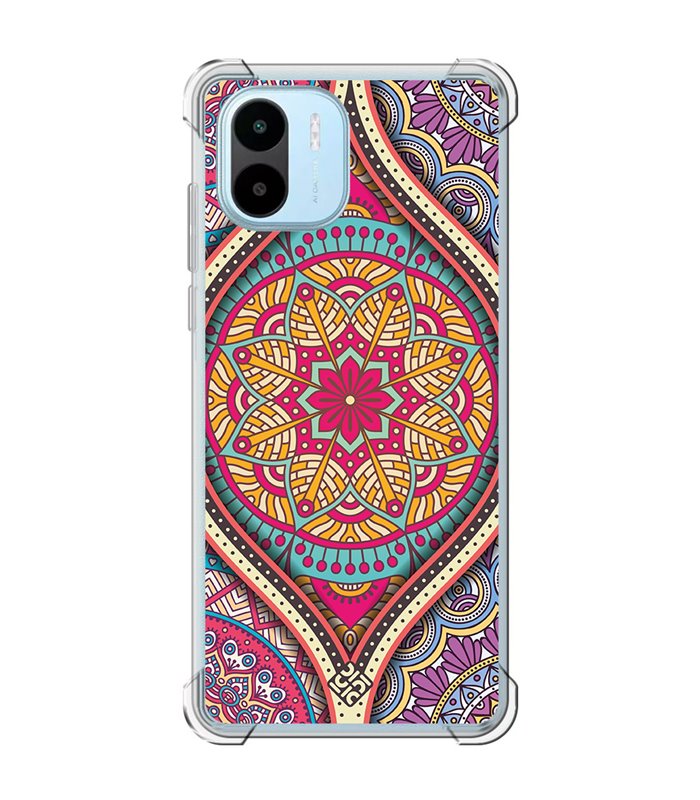 Funda Antigolpe [ Xiaomi Redmi A1 ] Dibujo Auténtico [ Baldosa de Teja Mandala ] Esquina Reforzada Silicona 1.5mm