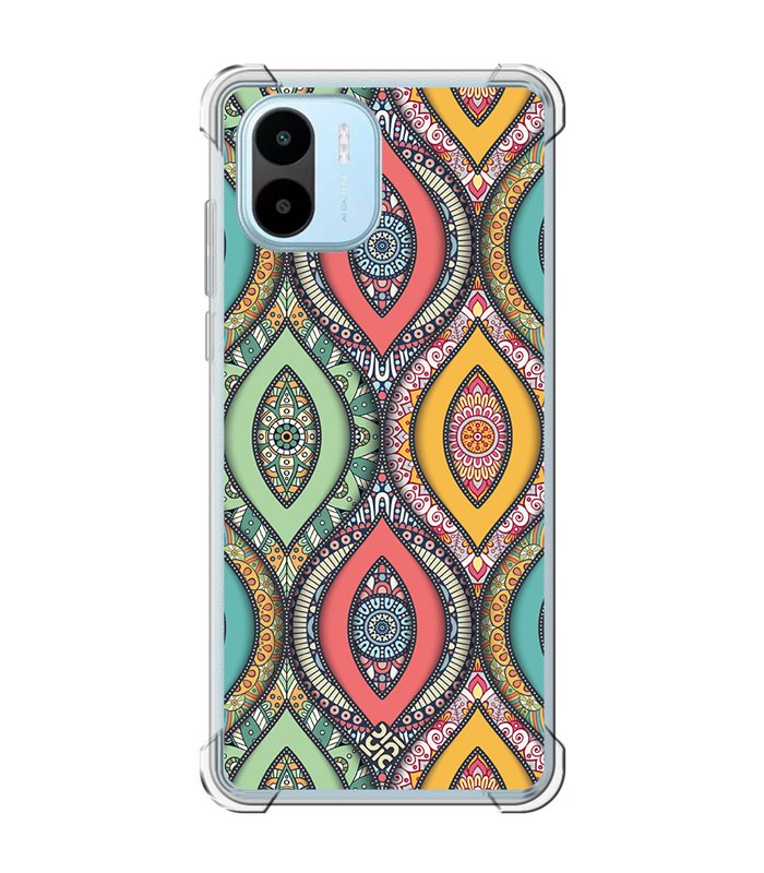 Funda Antigolpe [ Xiaomi Redmi A1 ] Dibujo Auténtico [ Ojo de Hamsa Mandala ] Esquina Reforzada Silicona 1.5mm