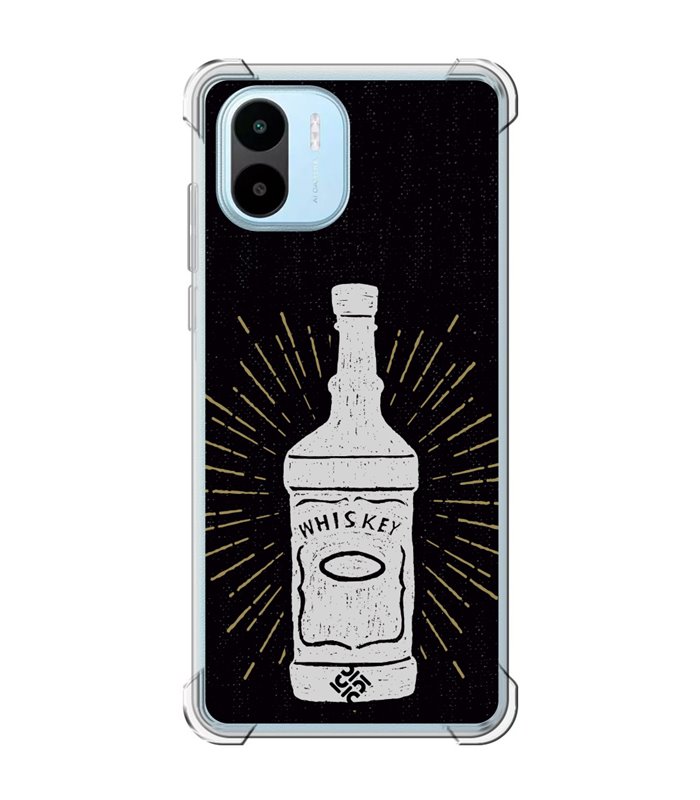 Funda Antigolpe [ Xiaomi Redmi A1 ] Dibujo Auténtico [ Whiskey ] Esquina Reforzada Silicona 1.5mm Transparente