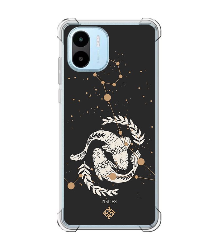 Funda Antigolpe [ Xiaomi Redmi A1 ] Dibujo Zodiaco [ Signo zodiacal - Picis ] Esquina Reforzada Silicona 1.5 Transparente